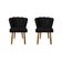 Kit 02 Cadeiras Para Mesa De Jantar Flor Pés Palito Balaqui Decor Preto