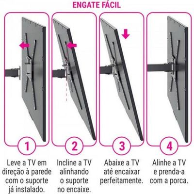 Suporte Articulado Tv 19" A 56" Stpa50 Multivisão