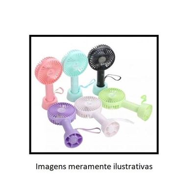 Mini Ventilador Mao E Mesa Usb Bateria Portatil 3 Velocidades Recarregavel Mão Rosa Bivolt
