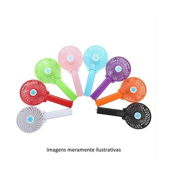 Mini Ventilador Mao E Mesa Usb Bateria Portatil 3 Velocidades Recarregavel Mão Rosa Bivolt