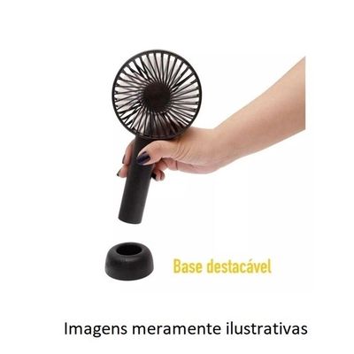 Mini Ventilador Mao E Mesa Usb Bateria Portatil 3 Velocidades Recarregavel Mão Rosa Bivolt