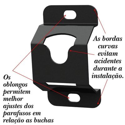 Suporte Universal Fixo Tv 10"a65" Todos Vesa Roldana-preto