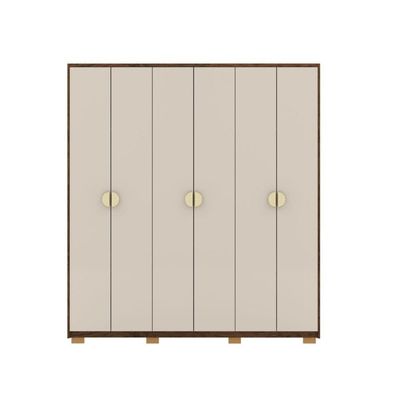 Guarda Roupa 6 Portas Uruguai Imbuia Fendi