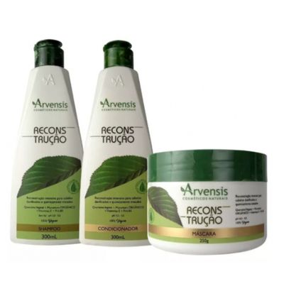 Kit Arvensis Reconstrução Shampoo Condicionador Mascara 250g