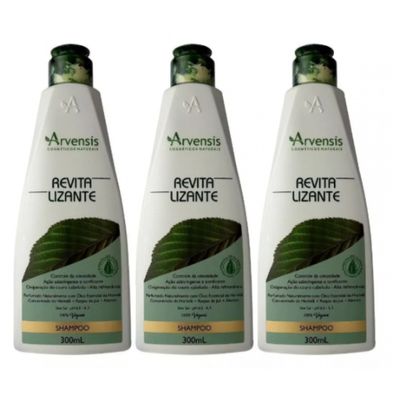 Kit Arvensis 3 Shampoo Revitalizante Capilar Antiqueda 300ml