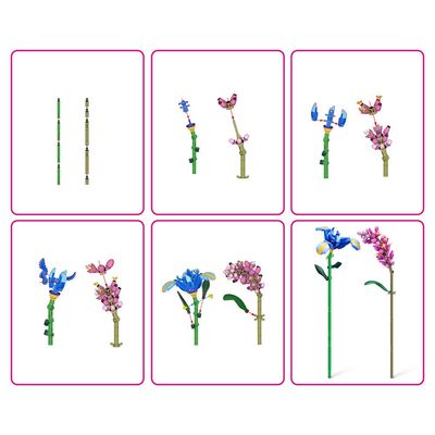 Blocos de Montar Max Premium Flowers - Íris 237 pçs