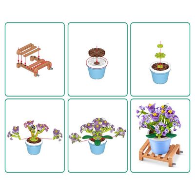 Blocos de Montar Max Premium Garden - Campânula 192 pçs