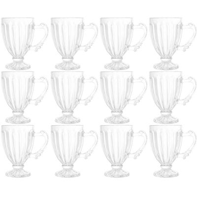 Conjunto 12 Xícaras de Café 100ml Cristal Imperial Lyor Taças para Cafézinho Padaria Casa