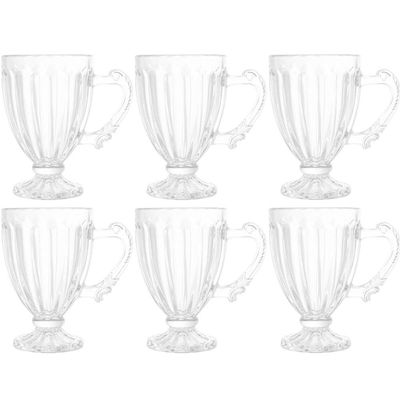 Jogo de Xícaras de Café 6 peças Taças Pequenas 100ml Cristal Imperial Lyor Casa Cafeteria