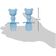 Kit Talher Treinamento Buba Silicone Azul com Escudo Ursinho +6m Garfo Colher