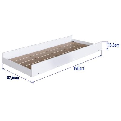 Treliche Infantil com Escada, Nicho e Gaveta Aveiro e Branco