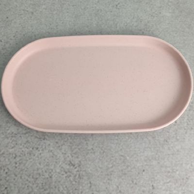 Kit 15 Travessa Oval Bambu Plástico 30x17cm Prato Servir Pet