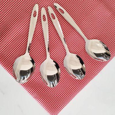 Kit 4 Colheres de Inox Para Arroz Servir Pegar Colher De Cozinha Brinox