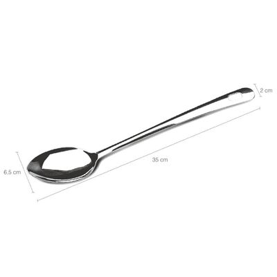 Kit 3 Colheres Grandes para Arroz Aço Inox Colher para Servir Utensílio de Cozinha Brinox
