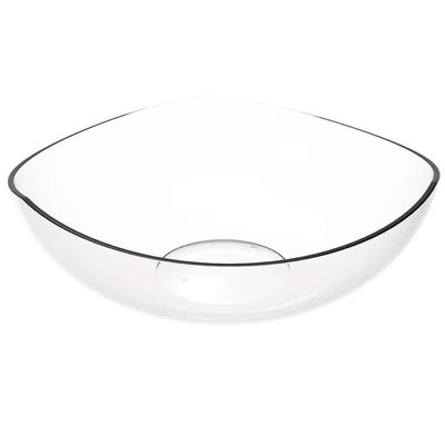 Kit 2 Saladeiras Tigela Plástica Salada Pipoca Doces Sobremesa Transparente Trio Crippa