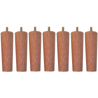 Conjunto 7 Pés Fixo para Cama Box Casal para Moveis Box Solteiro 13cm Dimader Mel
