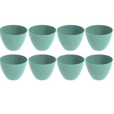 8 Tigelas Redonda Grande 6,2L Verde Menta Crippa Servir Salada Frutas Pratos Quentes
