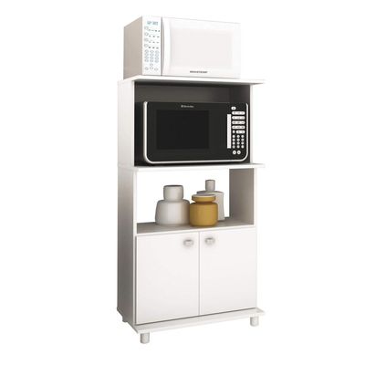 Balcão para Forno e Micro-ondas com 2 Portas BL3301 Branco Tecnomobili