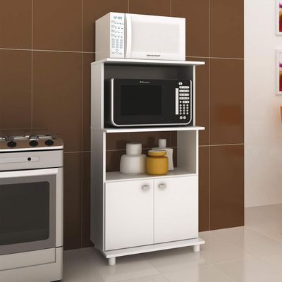 Balcão para Forno e Micro-ondas com 2 Portas BL3301 Branco Tecnomobili