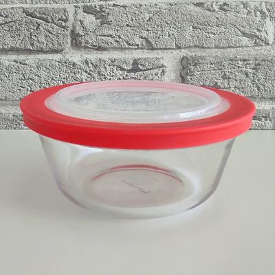 Conjunto 03 Potes Redondo De Vidro 600ml Pequeno com Tampa Plástica Facilitá Marinex