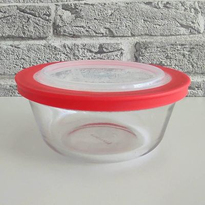 Pote Redondo De Vidro 600ml Pequeno com Tampa Plástica Facilitá Marinex