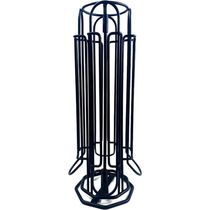 Suporte Giratório Porta 28 Cápsulas de Café Três Corações 15x35cm Aço Preto Organizador Bancada