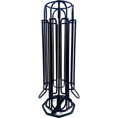 Suporte Giratório Porta 28 Cápsulas de Café Três Corações 15x35cm Aço Preto Organizador Bancada