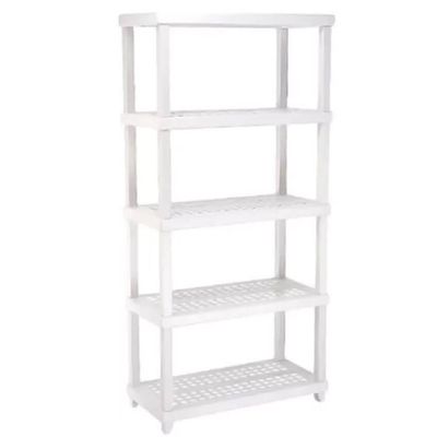 Estante Modular Plástica 5 Prateleiras Câmara Fria Até 250kg Multiuso Ordene Branca Branco