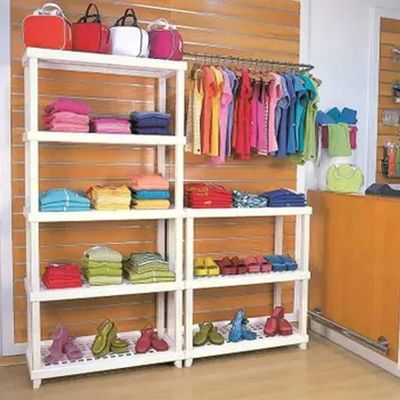 Kit 2 Estantes Modular 5 Prateleiras Câmara Fria Até 250kg Multiuso Ordene Branca Plástica
