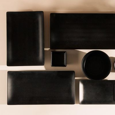 Kit 30 Travessas Retangulares de Melamina para Servir Sushi Sashimi Restaurantes Japonês Lyor