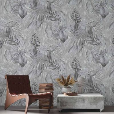 Papel de Parede Attractive 2 Folhagem Cinza 368203