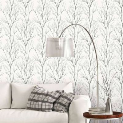 Papel de Parede Attractive 2 Folhagem Branco 372604