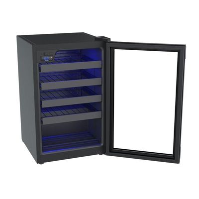 Adega De Vinhos Climatizada Piubella 82l 24 Garrafas Preto Fosco Cave 100 - Venax 127v 127v