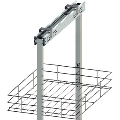 Coluna Deslizante Aramada 4 Prateleiras Tubular 50x35x130cm Evidence Dimec