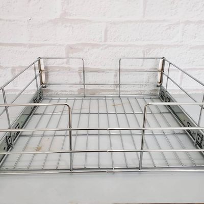 Gaveta Aramada 47cm Cromada Corrediças Deslizante Fruteira Armário Embutida Cozinha Dimec
