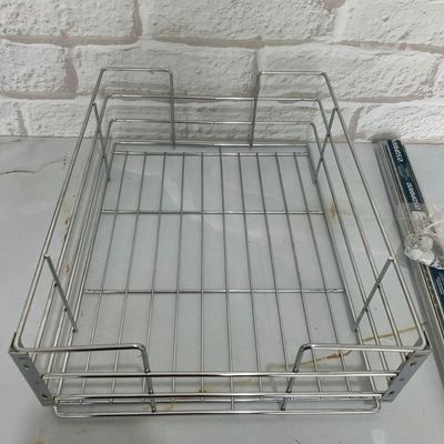 Gaveta Aramada Deslizante 34,5cm com Corrediças Largas Fruteira Cozinha Cromada Dimec