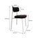 Conjunto com 6 Cadeiras Alloa Revestimento Sintético Preto e Branco