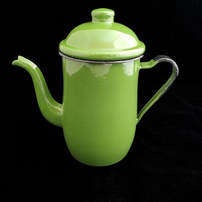 Bule De Café E Chá Em Aço Esmaltado 1,25 Litros Tradicional Verde Botânico