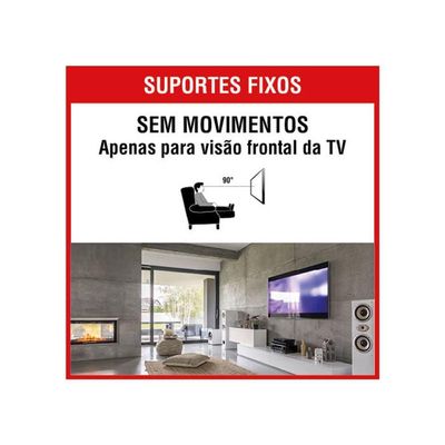 Suporte Para Tv Universal Fixo 10-100" Sbru750 - Brasforma