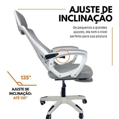 Cadeira De Escritório Presidente Executiva Oficial Supreme Cinza