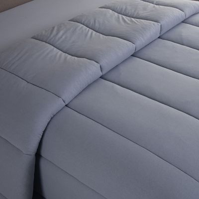 Edredom Minimal Queen Super Macio Malha 100% Algodão 01 Peça - Cinza