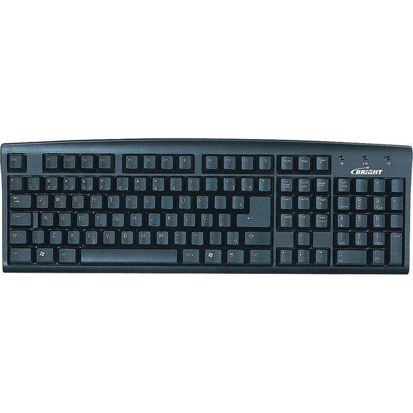 Teclado USB Bright 0014 Preto Preta