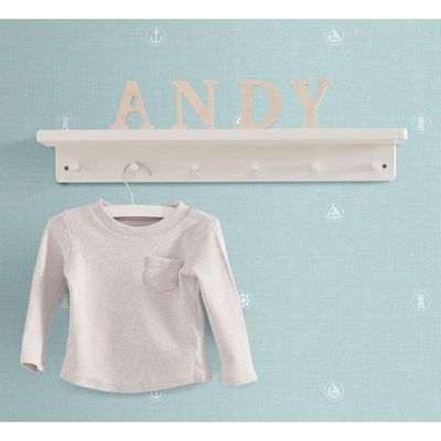 Papel De Parede Lullaby Marinheiro Azul 2261 - Rolo 10m X 0,53m