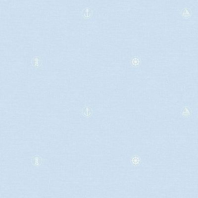 Papel De Parede Lullaby Marinheiro Azul 2261 - Rolo 10m X 0,53m