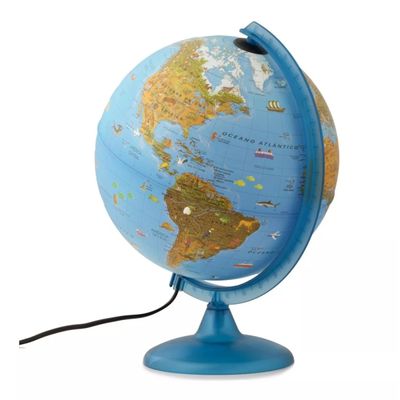 Globo Terrestre Arca Em Português 25cm Com Luz - Tecnodidattica