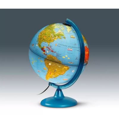 Globo Terrestre Arca Em Português 25cm Com Luz - Tecnodidattica