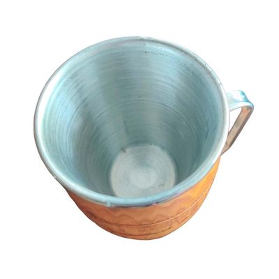 Caneca Termica De Madeira Artesanal Rústica 300ml