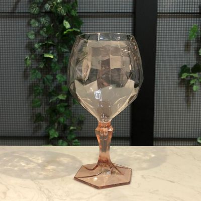 Taça Para Água Suco 350ml Plástico UZ Tango Translucida Rosa