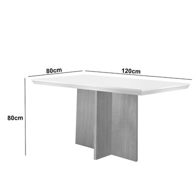 Mesa Sala De Jantar Olimpia 120cm Off White/ Imb Rip