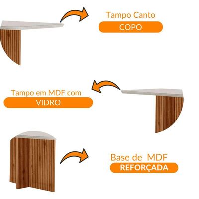 Mesa Sala De Jantar Olimpia 120cm Off White/ Imb Rip